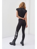 Modische Sportleggings mit Aufschrift, schwarz 2882 - Online-Shop - Boutique